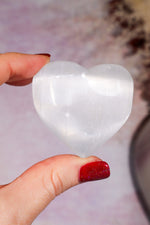 Selenite Hearts Small 6cm Palmstone Tali & Loz Crystals