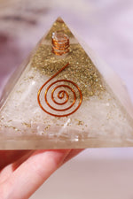 Selenite Orgone Pyramids 6cm - Tali & Loz Crystals