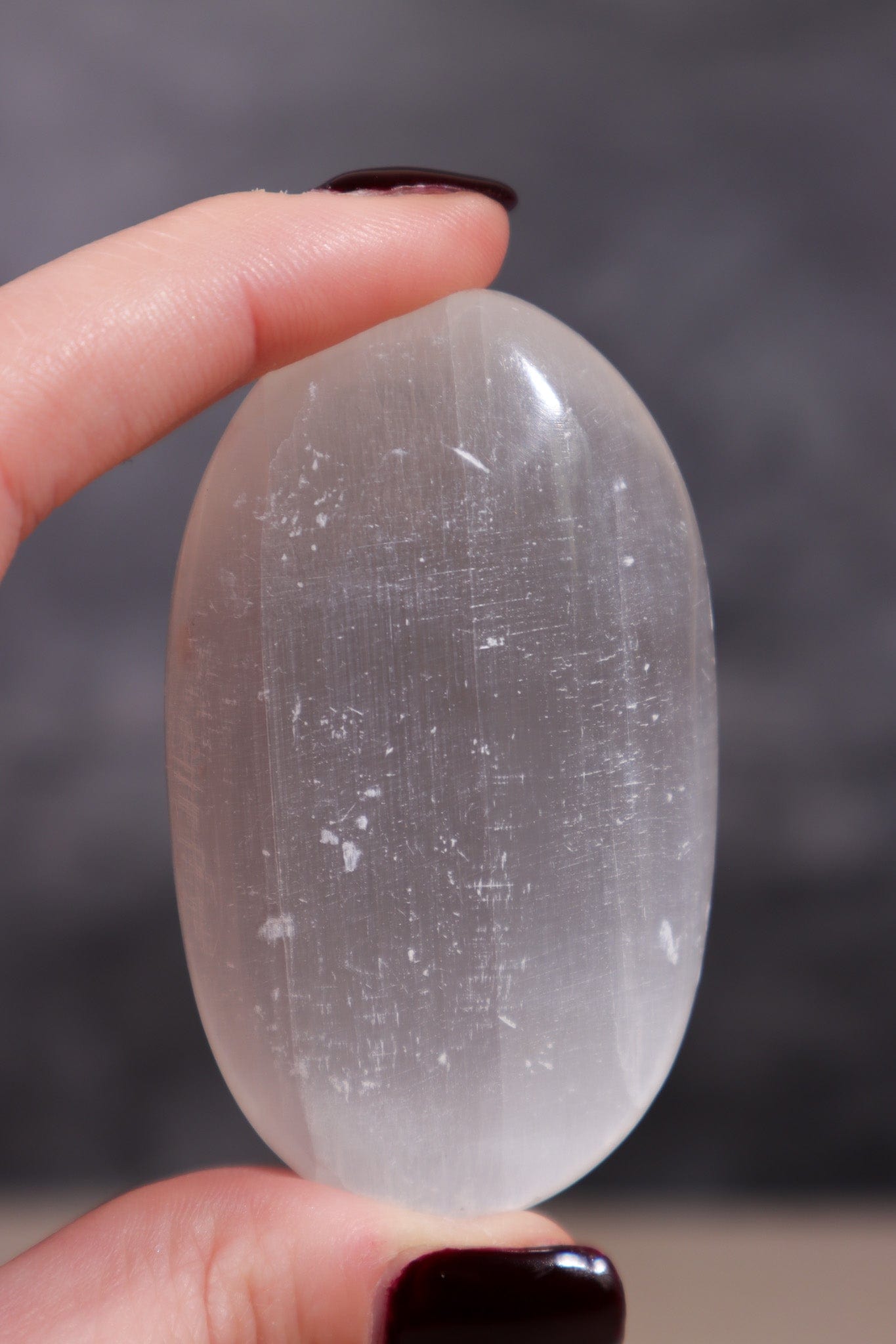 Selenite Palmstones Large 8cm - Tali & Loz Crystals