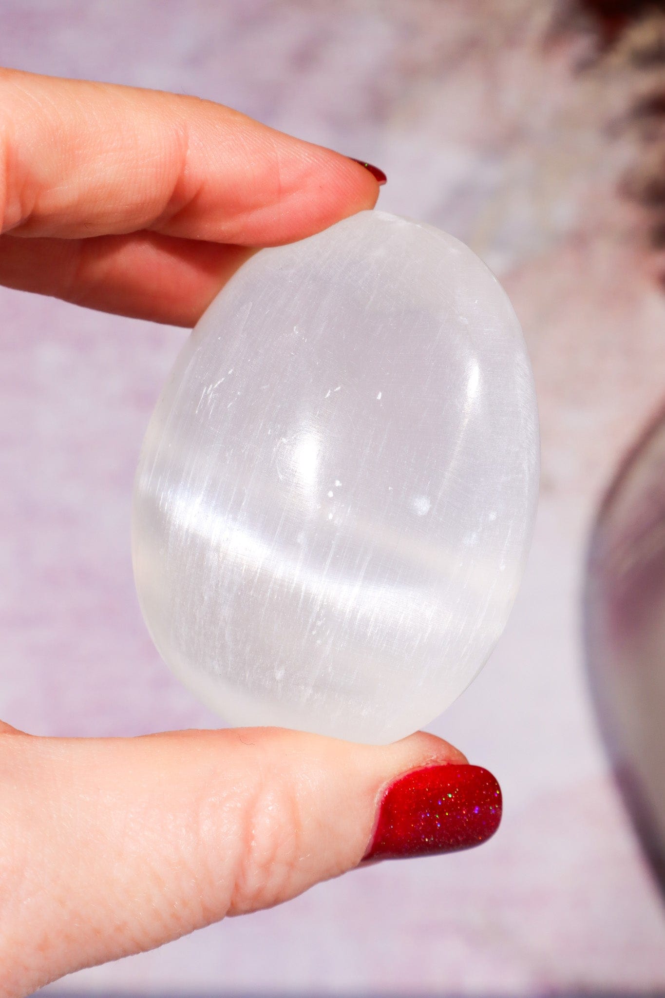 Selenite Palmstones Small 5.5cm Palmstone Tali & Loz Crystals