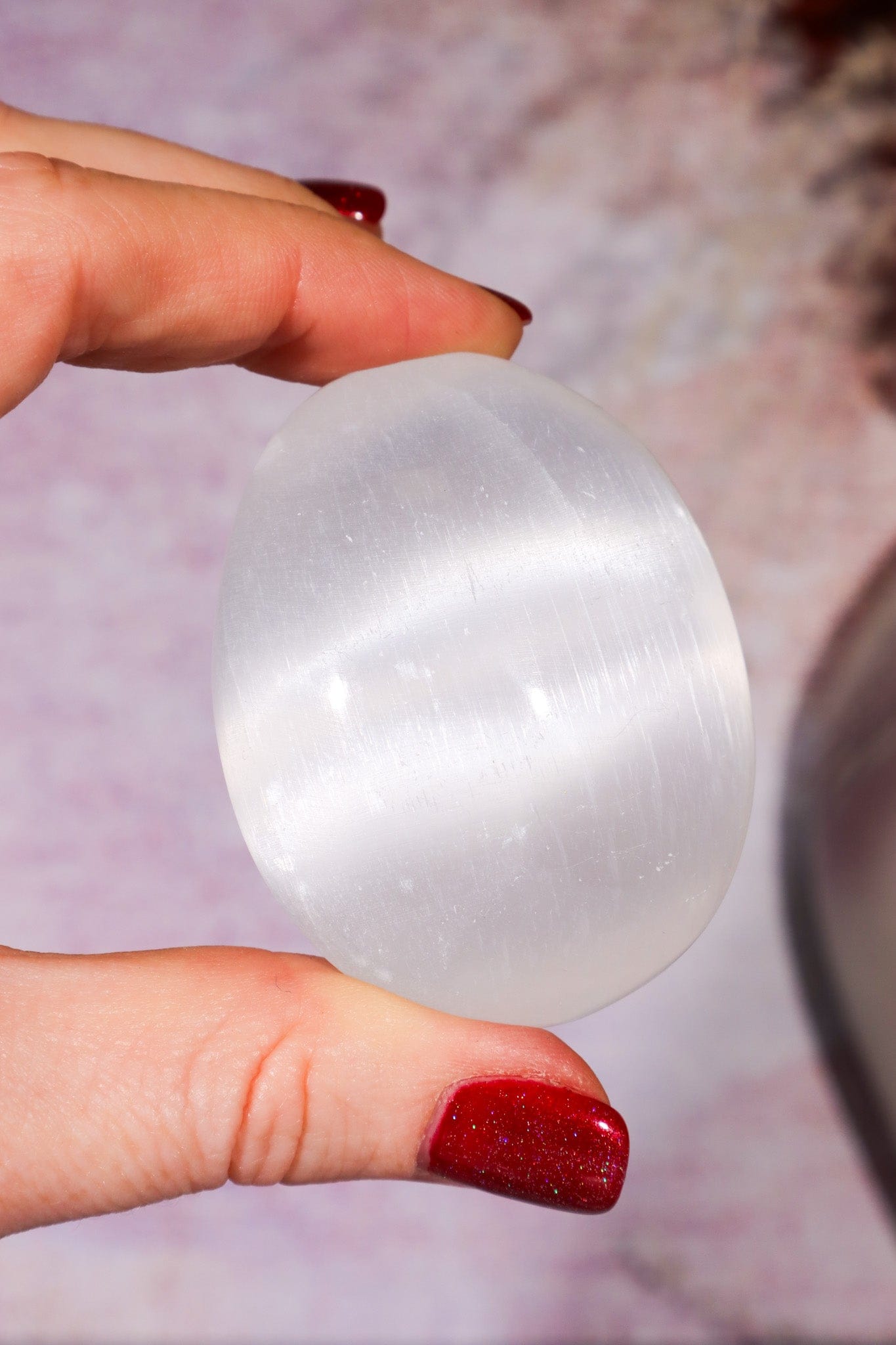 Selenite Palmstones Small 5.5cm Palmstone Tali & Loz Crystals