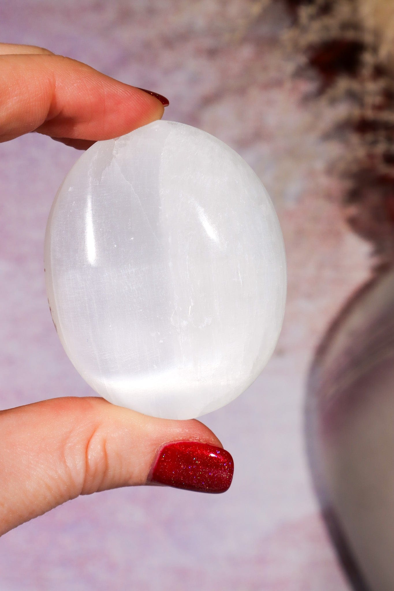 Selenite Palmstones Small 5.5cm Palmstone Tali & Loz Crystals