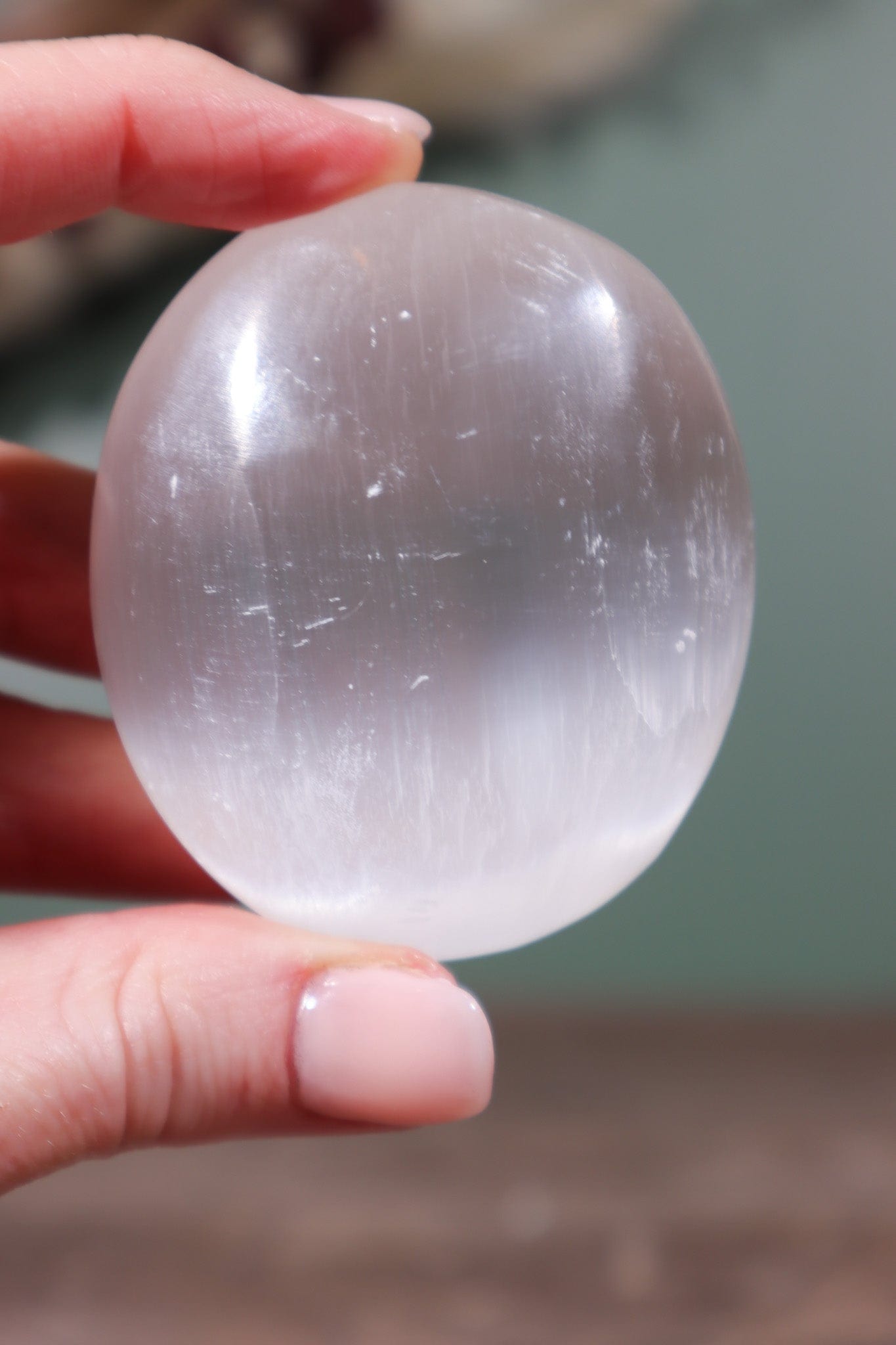 Selenite Palmstones Small 5.5cm - Tali & Loz Crystals