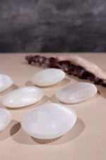 Selenite Palmstones Small 5.5cm - Tali & Loz Crystals