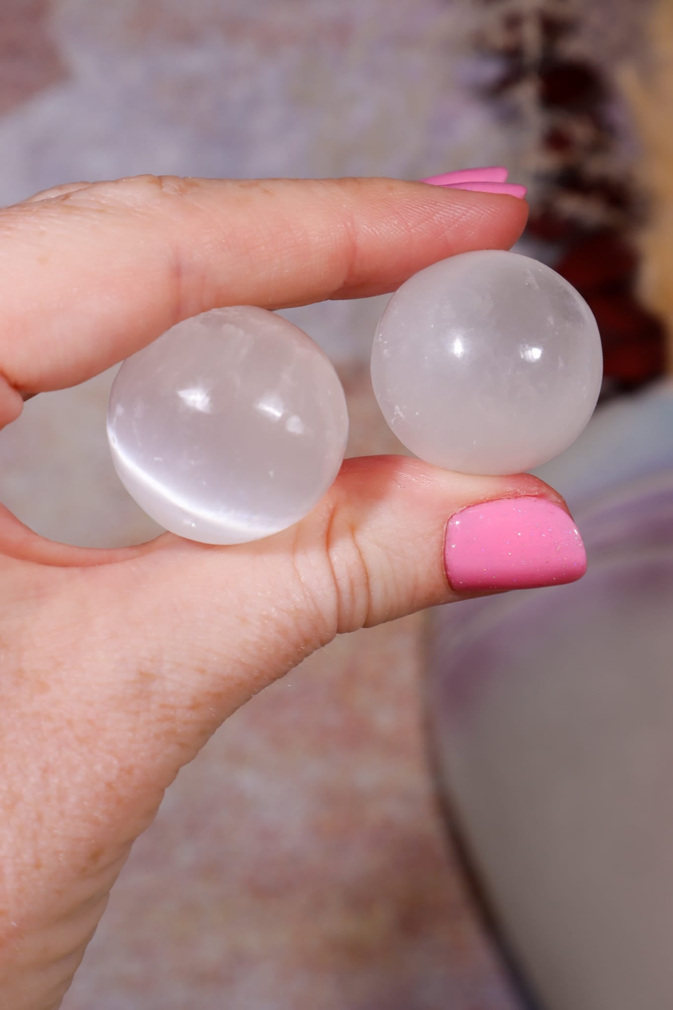 Selenite Spheres | Mini | 24mm | Morocco sphere Tali & Loz Crystals