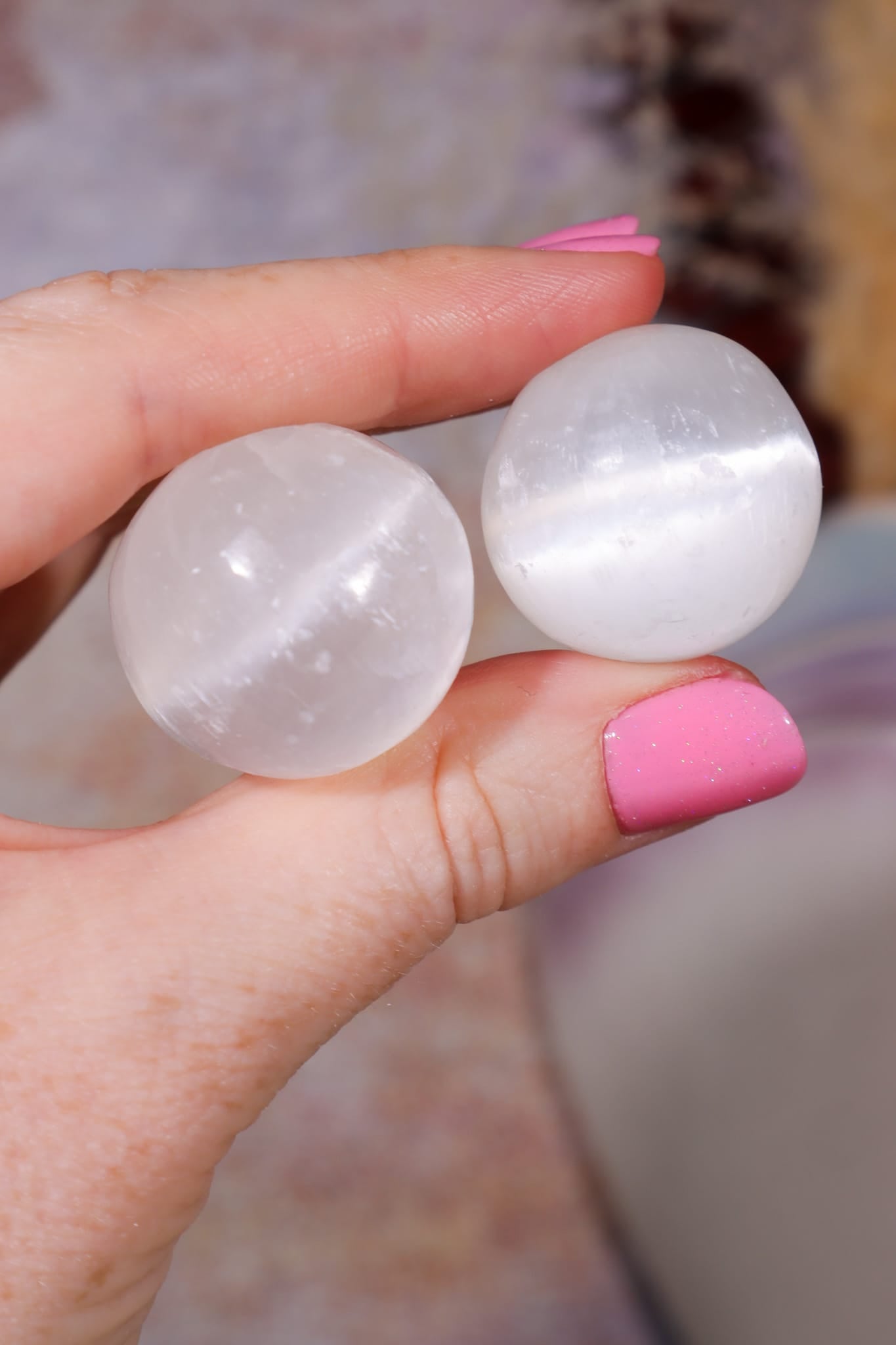 Selenite Spheres | Mini | 24mm | Morocco sphere Tali & Loz Crystals