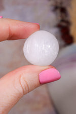 Selenite Spheres | Mini | 24mm | Morocco sphere Tali & Loz Crystals