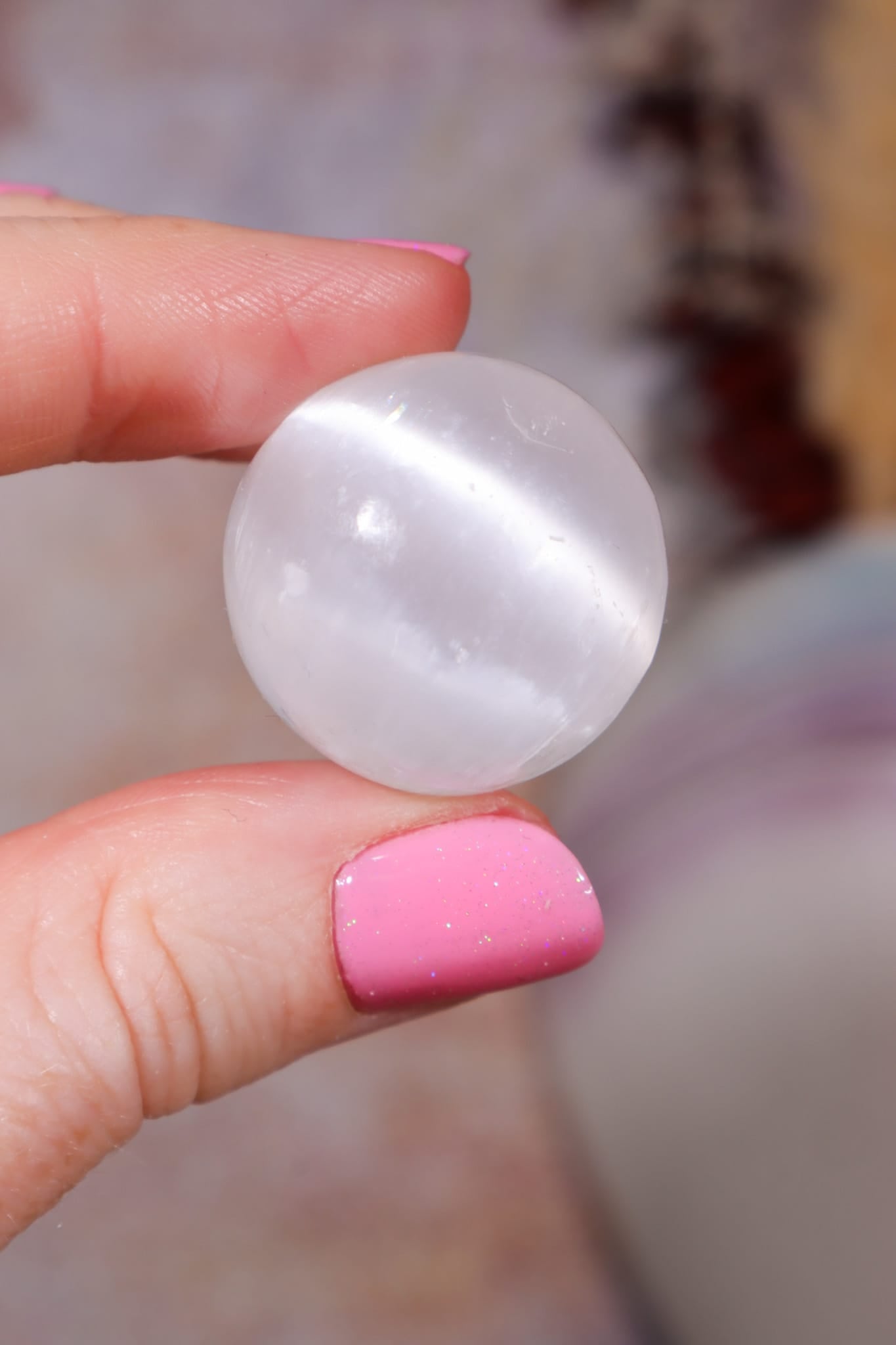 Selenite Spheres | Mini | 24mm | Morocco sphere Tali & Loz Crystals