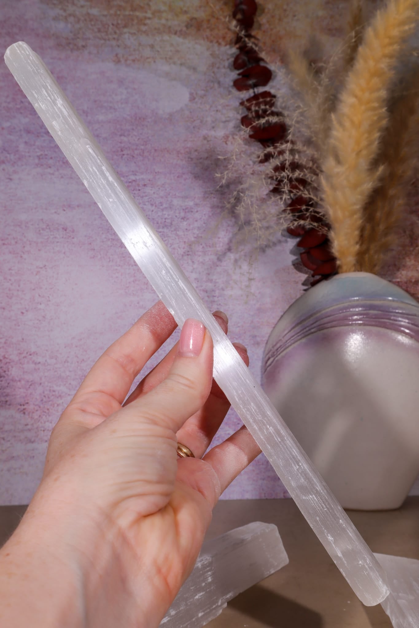 Selenite Wand | 25–33cm | Morocco Wands Tali & Loz Crystals