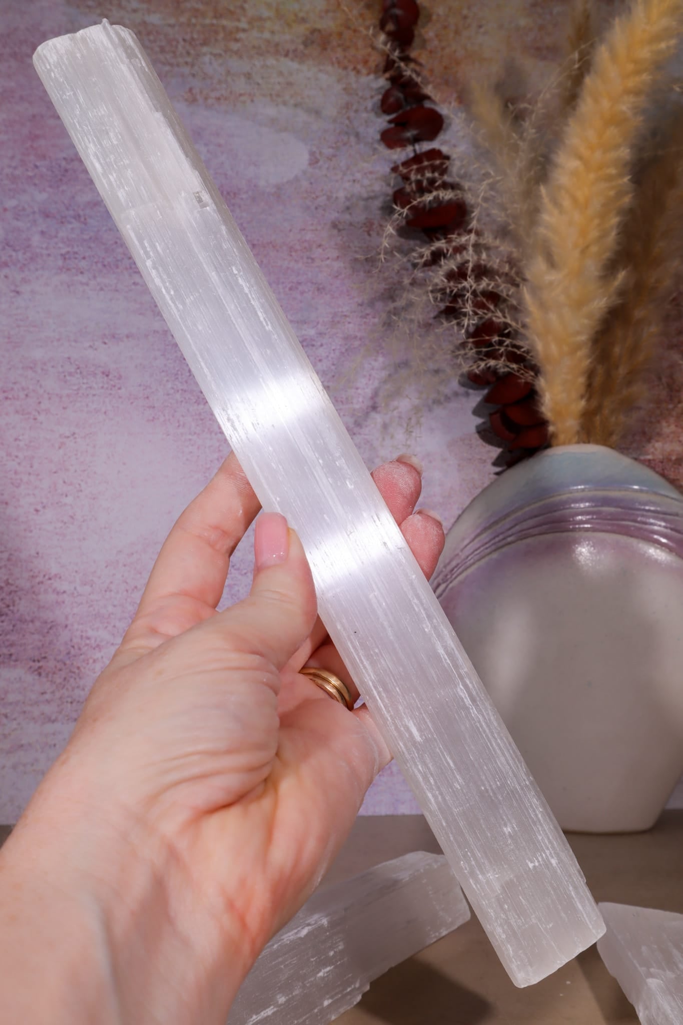 Selenite Wand | 25–33cm | Morocco Wands Tali & Loz Crystals