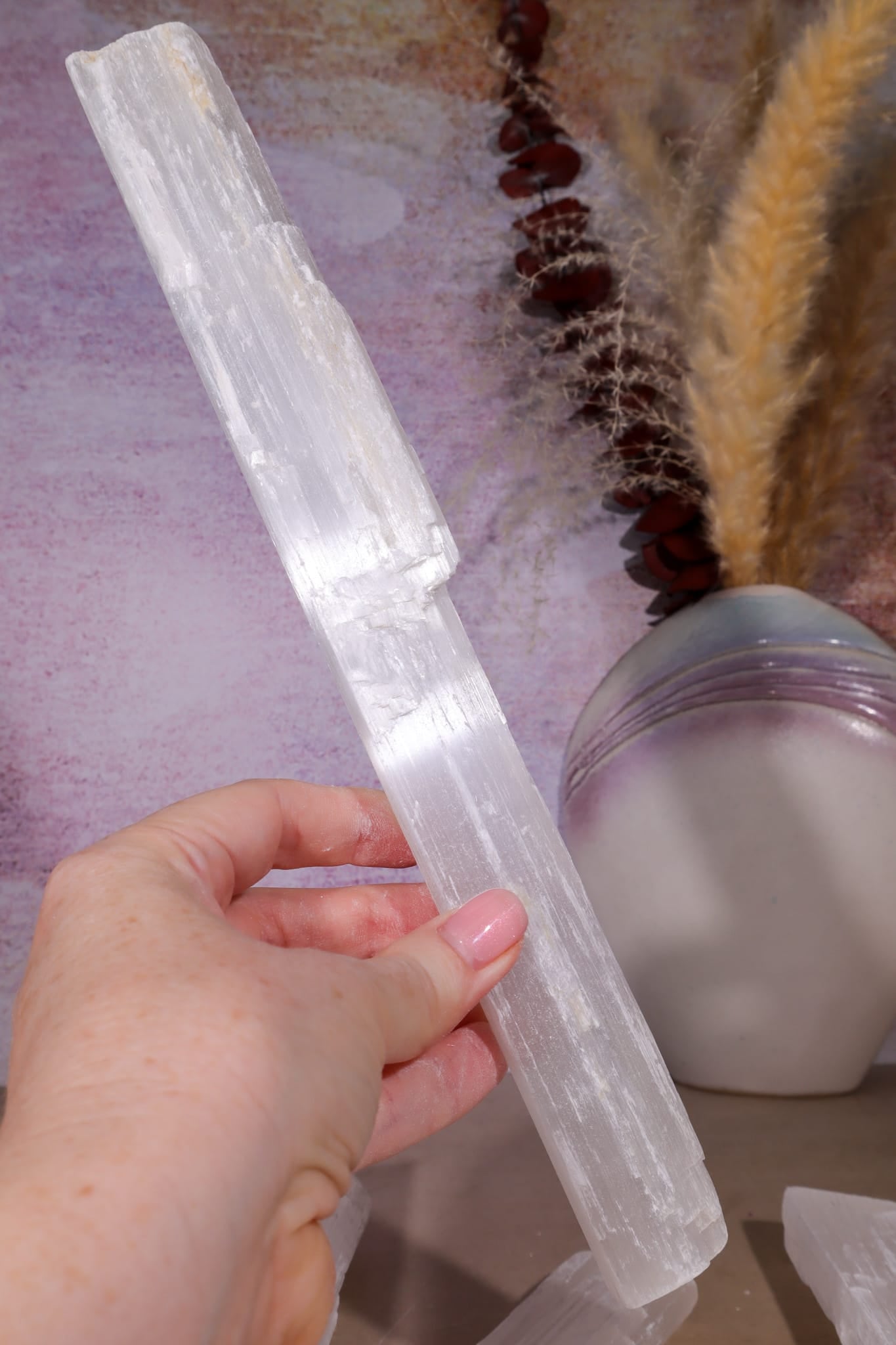 Selenite Wand | 25–33cm | Morocco Wands Tali & Loz Crystals