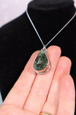 Seraphinite Tear Drop Necklace, Pendant Size 2.5cm, Handmade in the UK Jewellery Tali & Loz Crystals