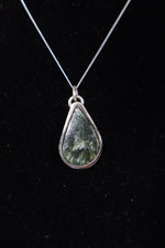 Seraphinite Tear Drop Necklace, Pendant Size 2.5cm, Handmade in the UK Jewellery Tali & Loz Crystals