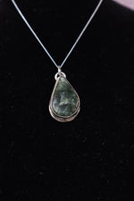 Seraphinite Tear Drop Necklace, Pendant Size 2.5cm, Handmade in the UK Jewellery Tali & Loz Crystals