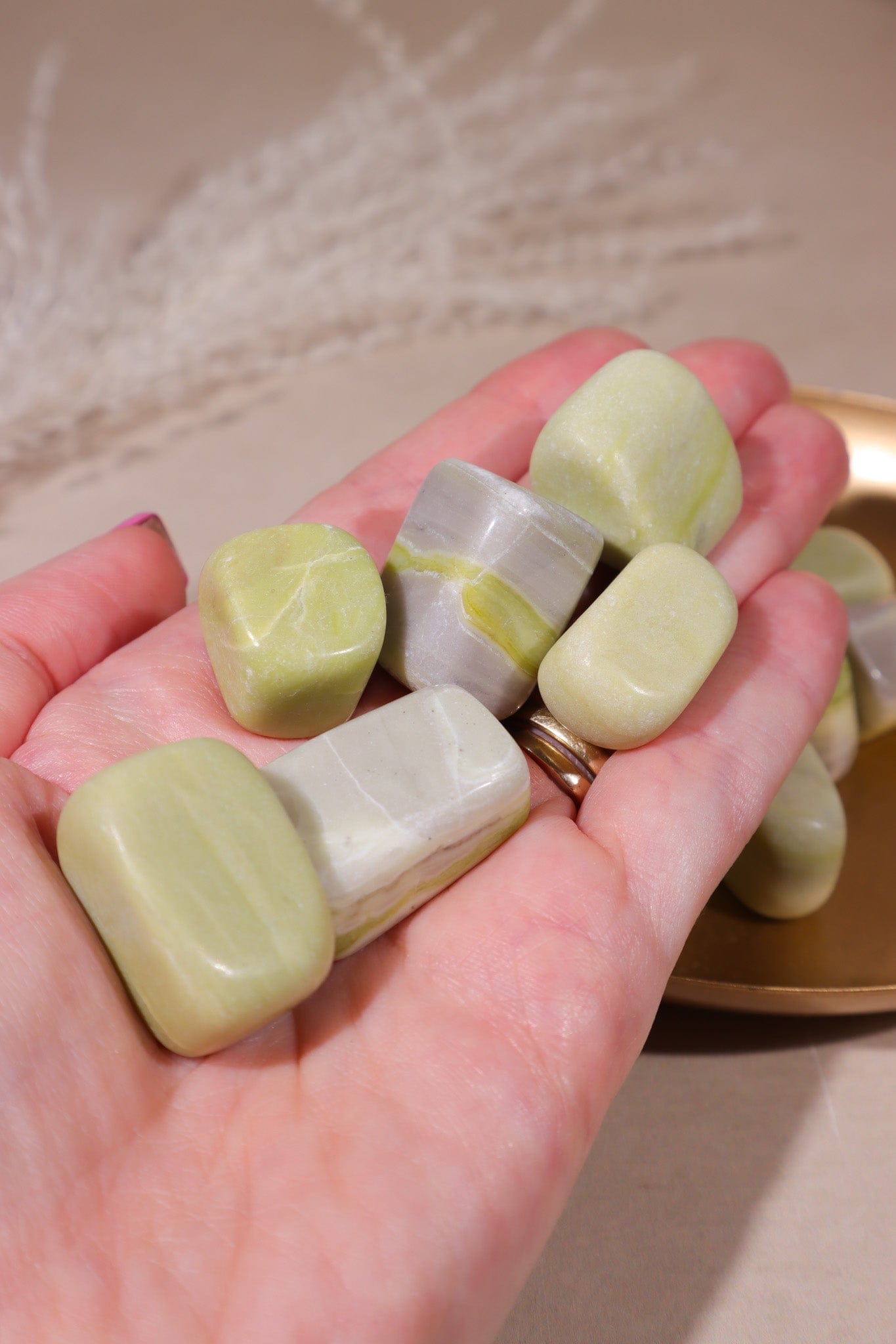 Serpentine Cube Tumblestones 15-25mm - Tali & Loz Crystals