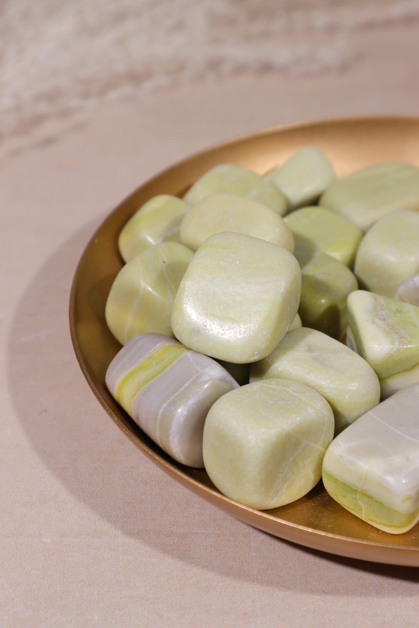 Serpentine Cube Tumblestones 15-25mm - Tali & Loz Crystals