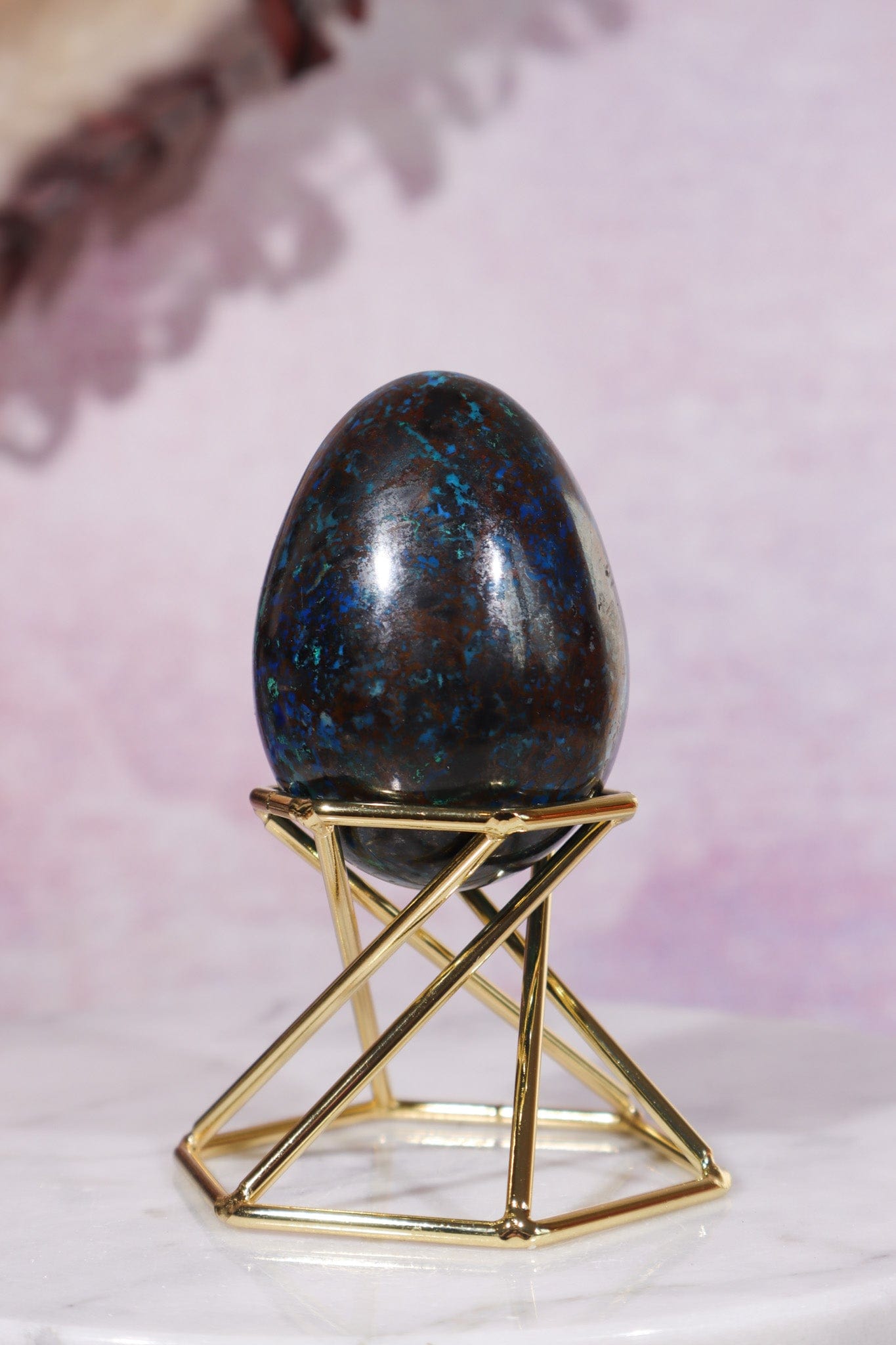 Shattuckite, Copper, Malachite Egg 5.5cm Eggs Tali & Loz Crystals