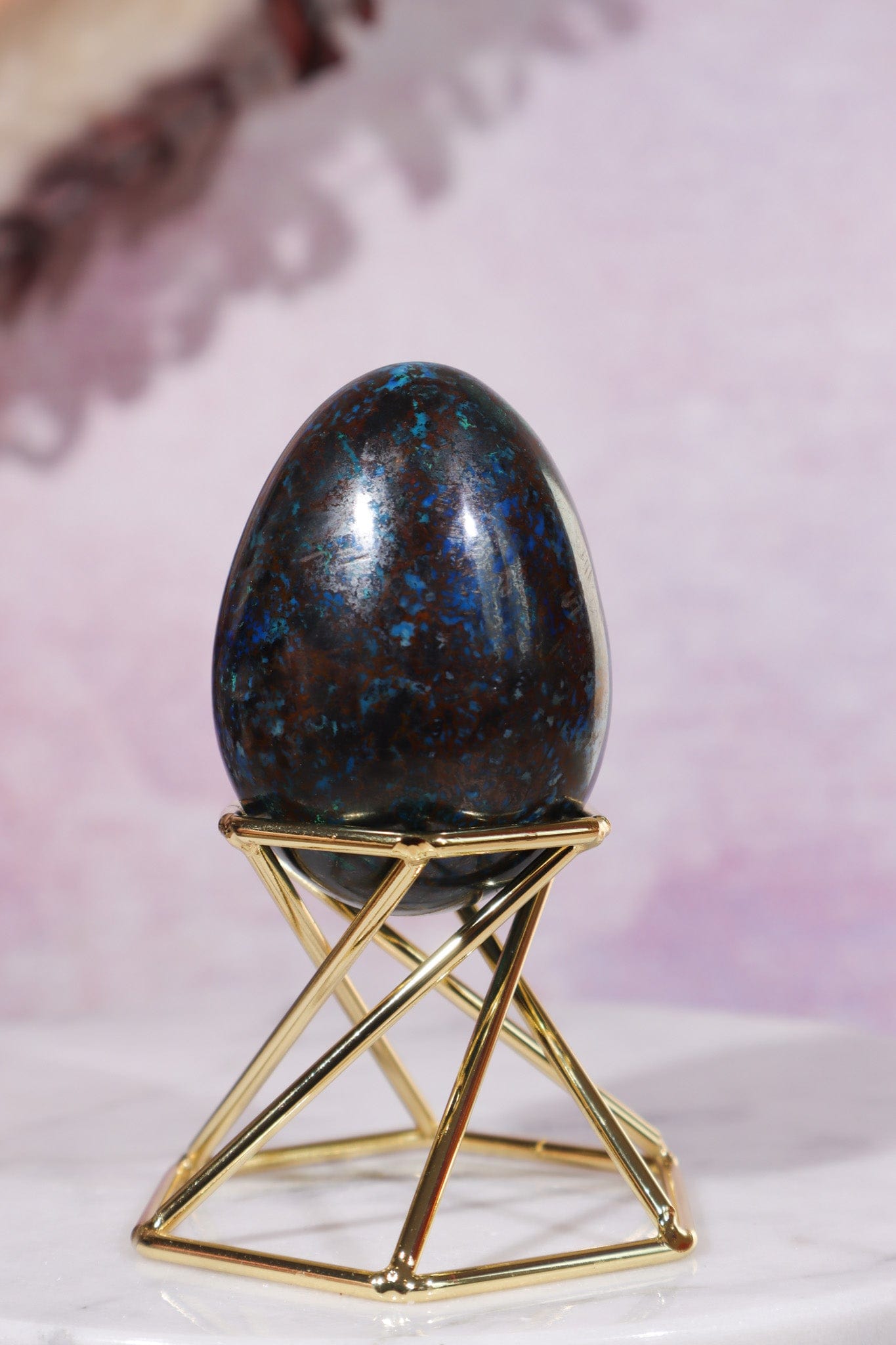 Shattuckite, Copper, Malachite Egg 5.5cm Eggs Tali & Loz Crystals