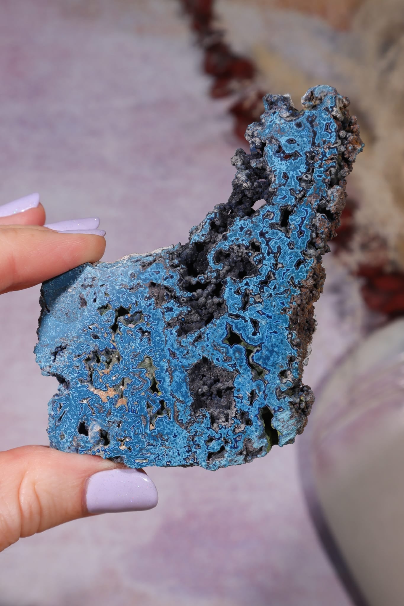 Shattuckite Specimen | 68g | Kaokoveld Plateau, Namibia Mineral Specimen Tali & Loz Crystals