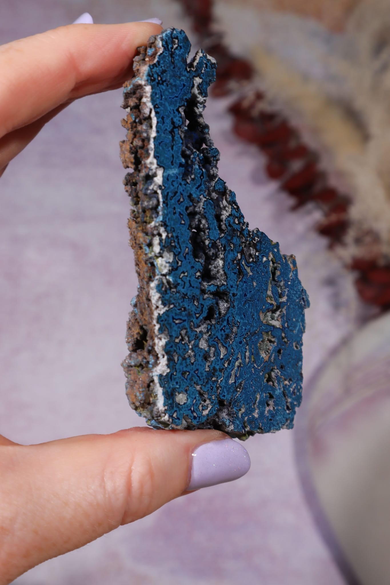 Shattuckite Specimen | 68g | Kaokoveld Plateau, Namibia Mineral Specimen Tali & Loz Crystals