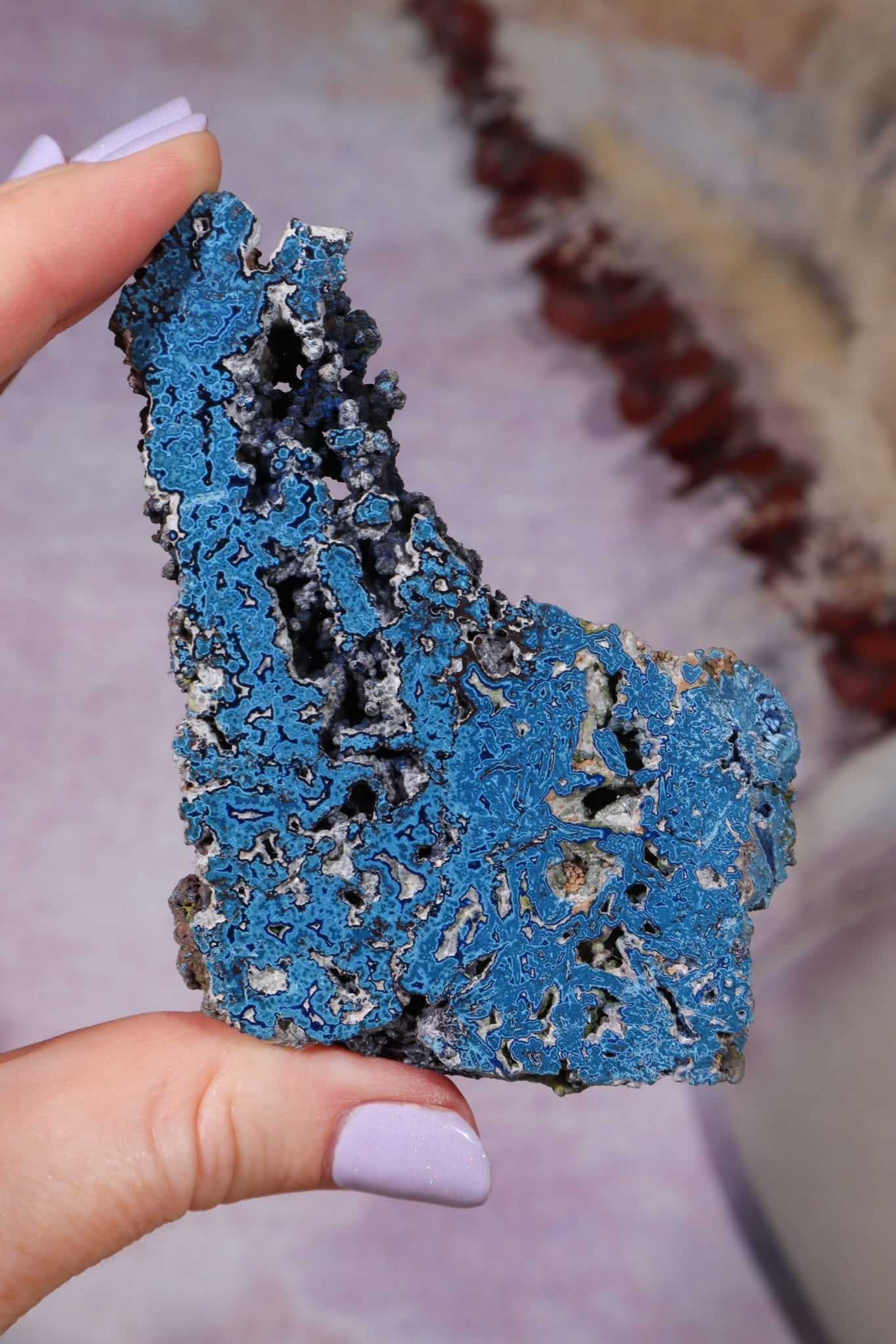 Shattuckite Specimen | 68g | Kaokoveld Plateau, Namibia Mineral Specimen Tali & Loz Crystals