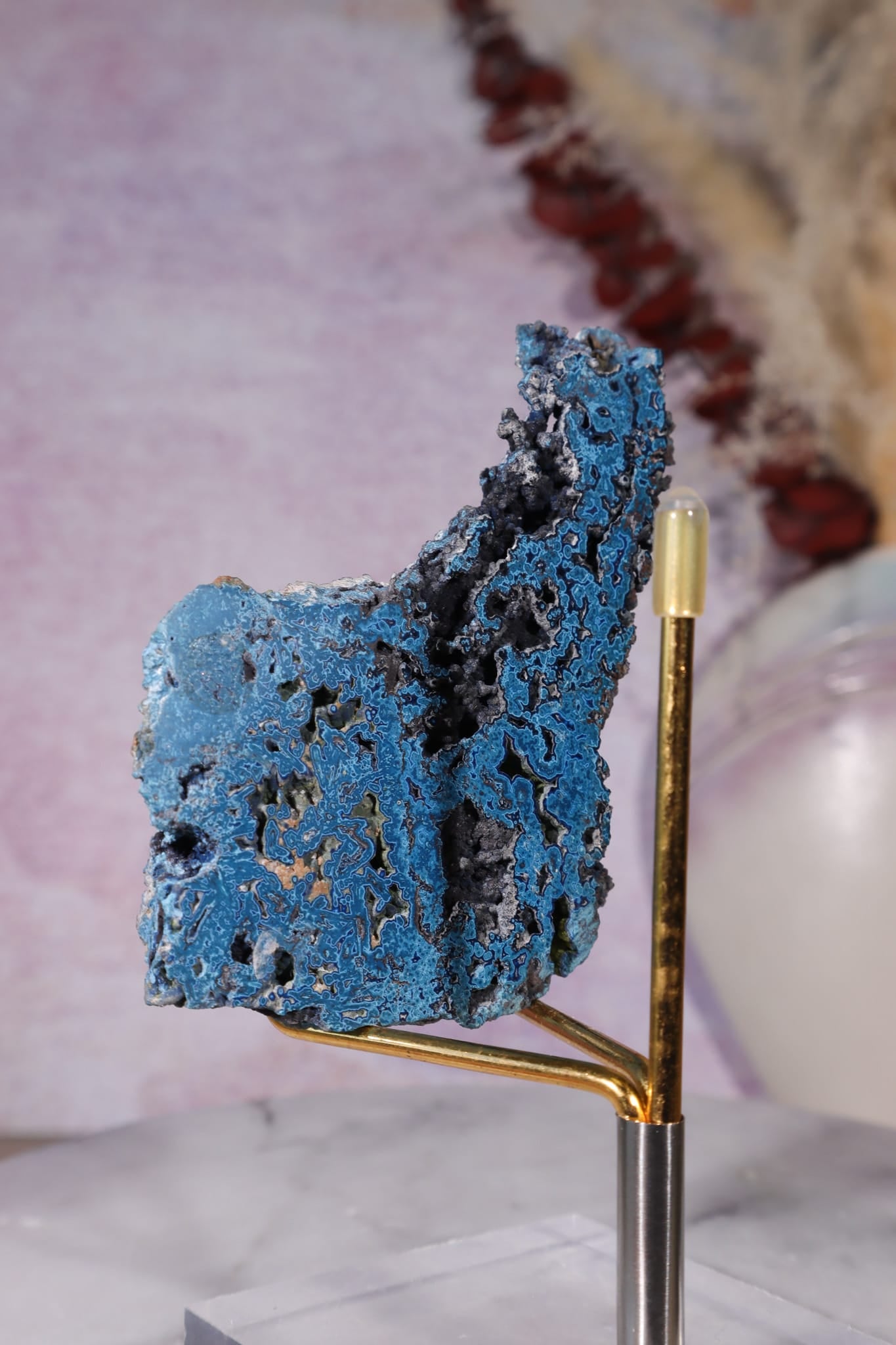 Shattuckite Specimen | 68g | Kaokoveld Plateau, Namibia Mineral Specimen Tali & Loz Crystals