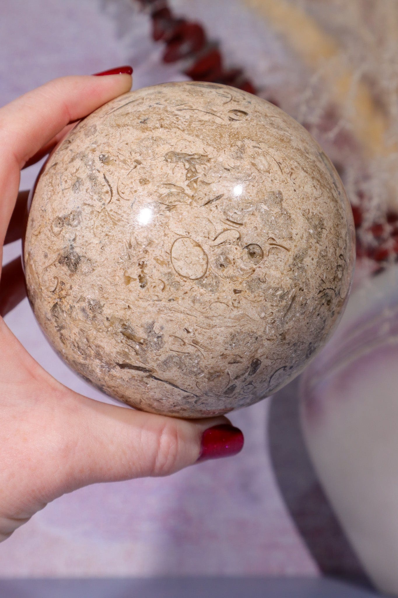 Shell Jasper Sphere 1.2KG sphere Tali & Loz Crystals
