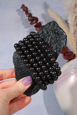 Shungite Beaded Bracelet (Bead Size 0.8cm), Intuitively Chosen Bracelets Tali & Loz Crystals