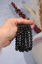 Shungite Beaded Bracelet (Bead Size 0.8cm), Intuitively Chosen Bracelets Tali & Loz Crystals