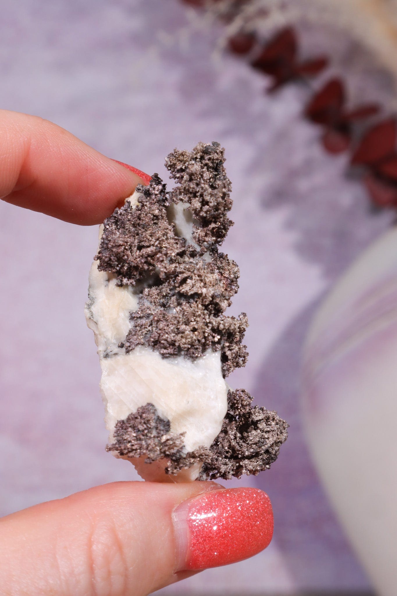 Silver on Calcite Specimen 25gr, Sold as Seen Specimen Tali & Loz Crystals