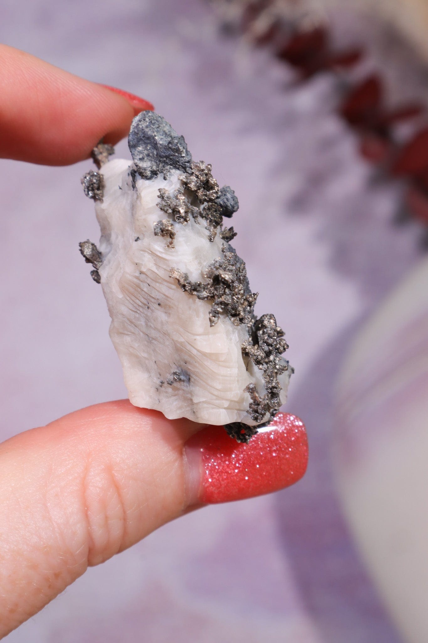 Silver on Calcite Specimen 26.70gr, Sold as Seen Specimen Tali & Loz Crystals