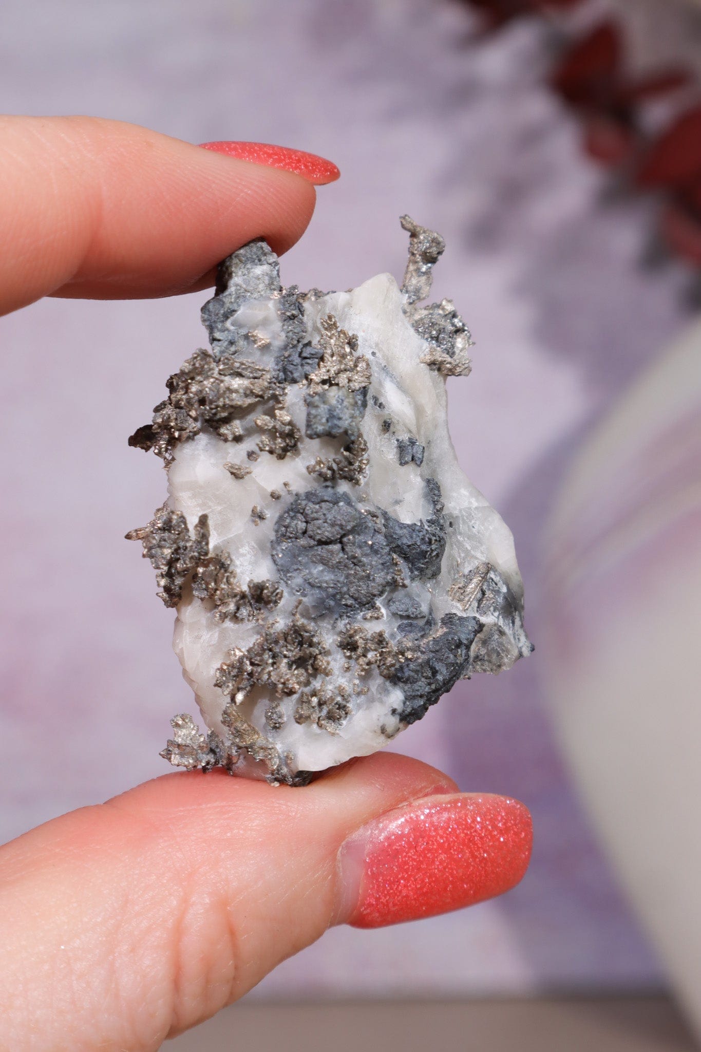 Silver on Calcite Specimen 26.70gr, Sold as Seen Specimen Tali & Loz Crystals