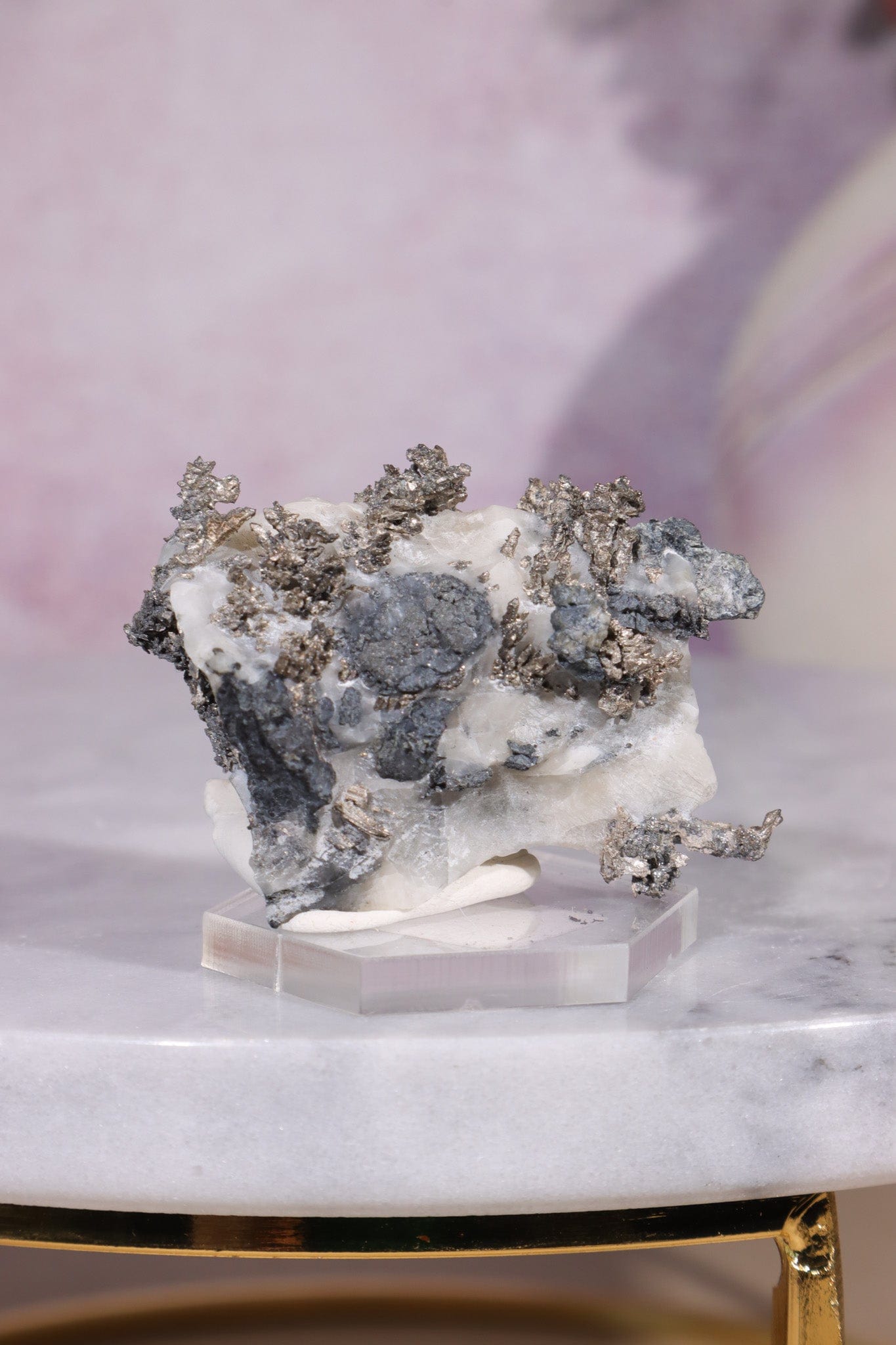 Silver on Calcite Specimen 26.70gr, Sold as Seen Specimen Tali & Loz Crystals