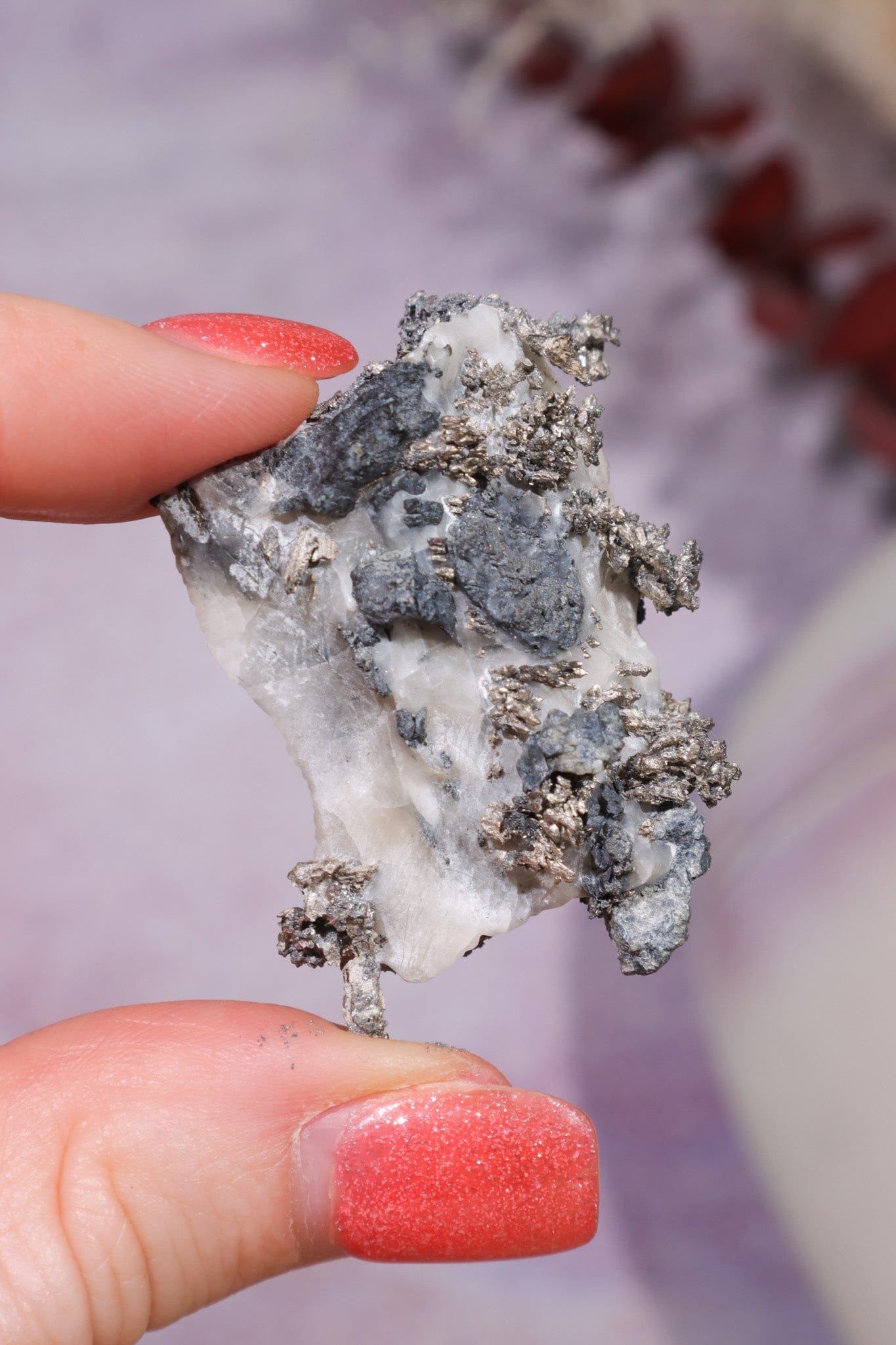 Silver on Calcite Specimen 26.70gr, Sold as Seen Specimen Tali & Loz Crystals