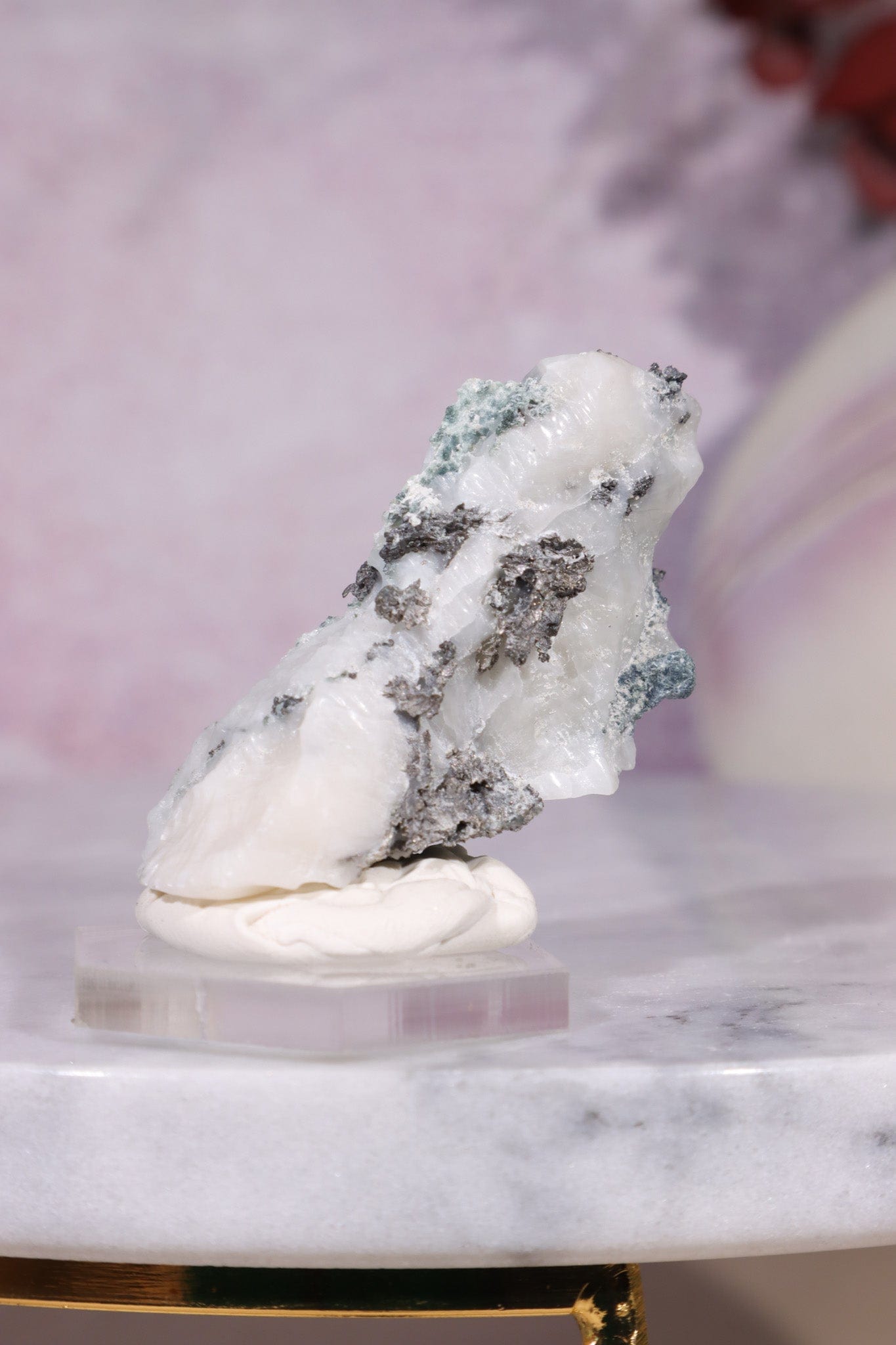 Silver on Calcite Specimen 27.90gr, Sold as Seen Specimen Tali & Loz Crystals