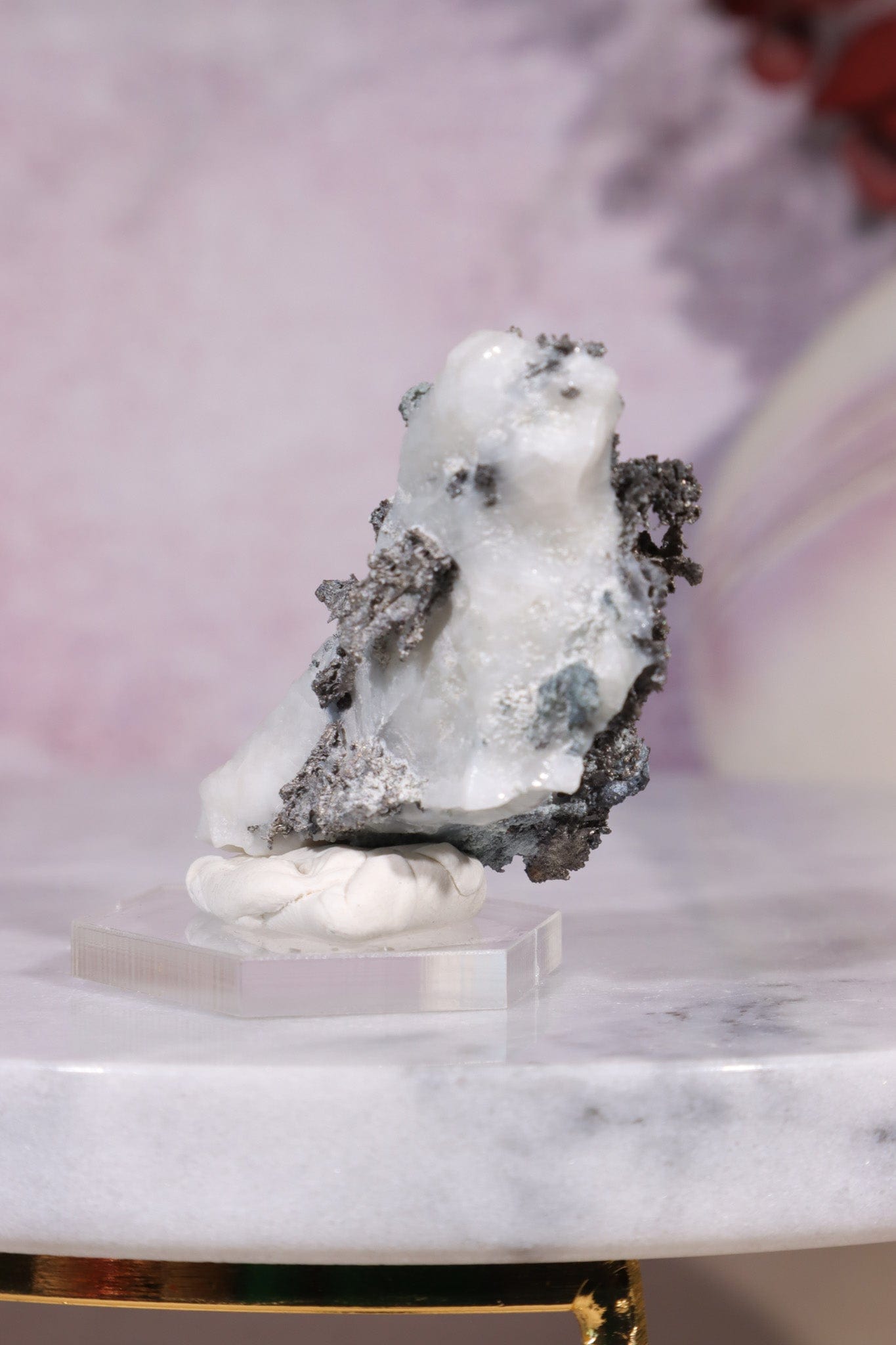 Silver on Calcite Specimen 27.90gr, Sold as Seen Specimen Tali & Loz Crystals