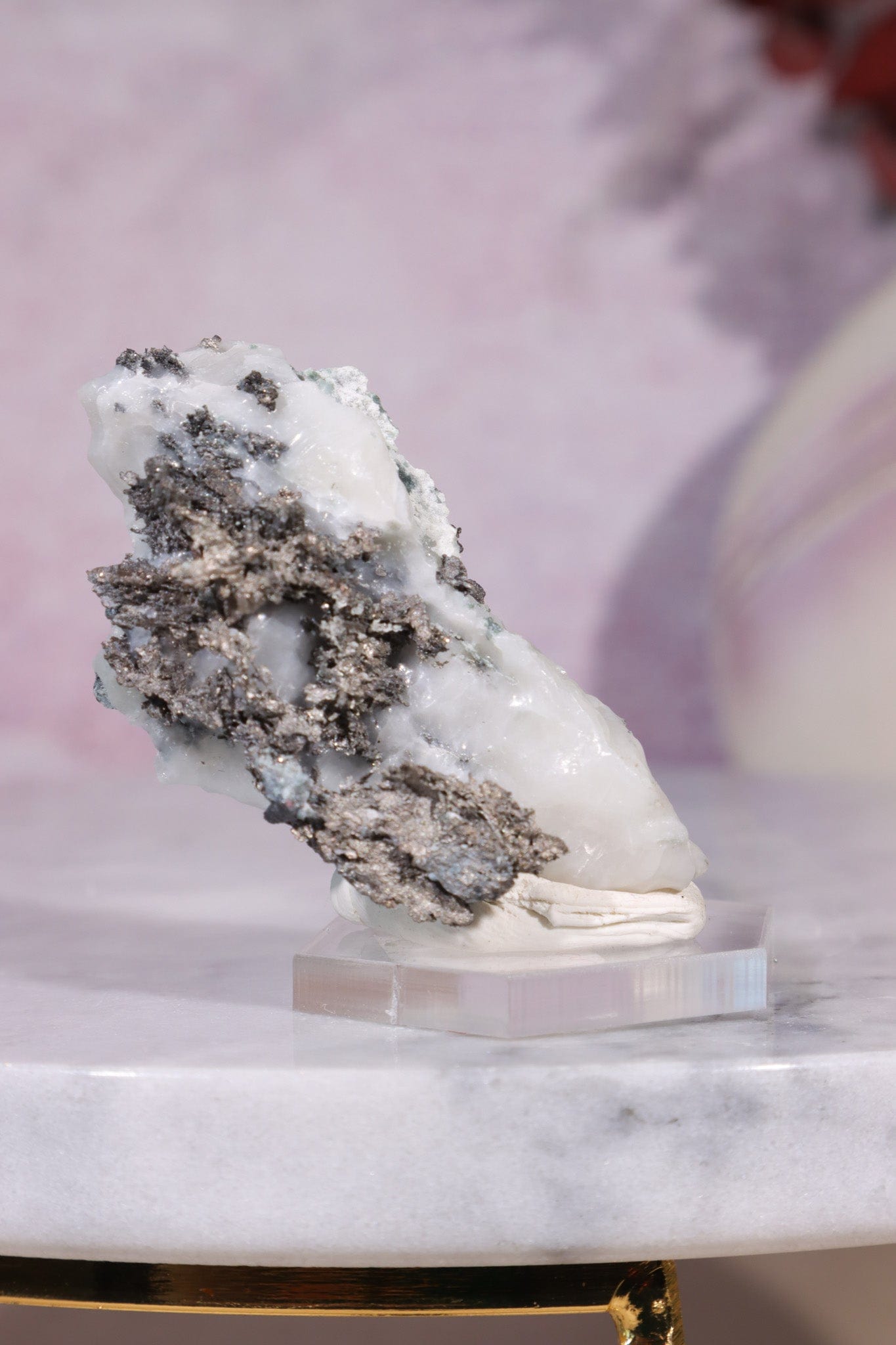 Silver on Calcite Specimen 27.90gr, Sold as Seen Specimen Tali & Loz Crystals