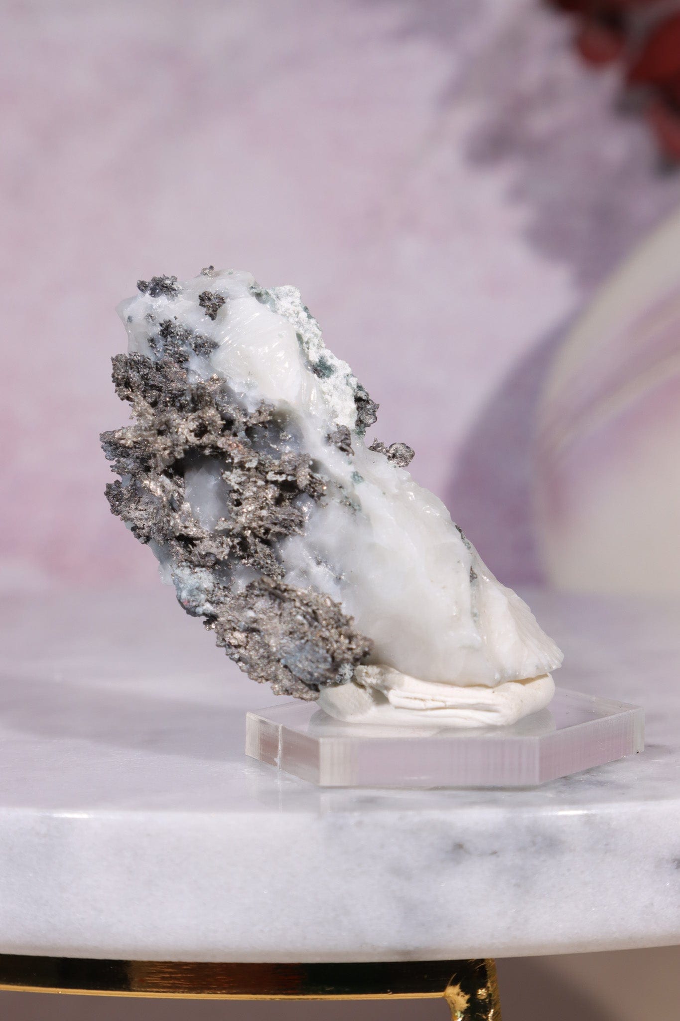 Silver on Calcite Specimen 27.90gr, Sold as Seen Specimen Tali & Loz Crystals