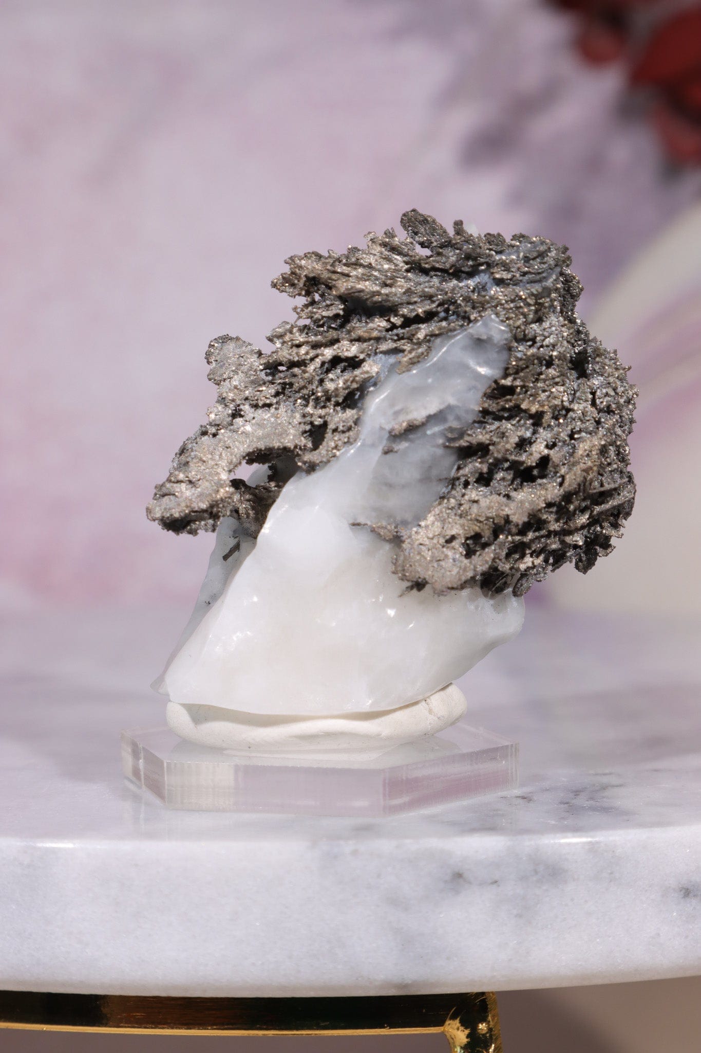 Silver on Calcite Specimen, Sold as Seen Specimen Tali & Loz Crystals