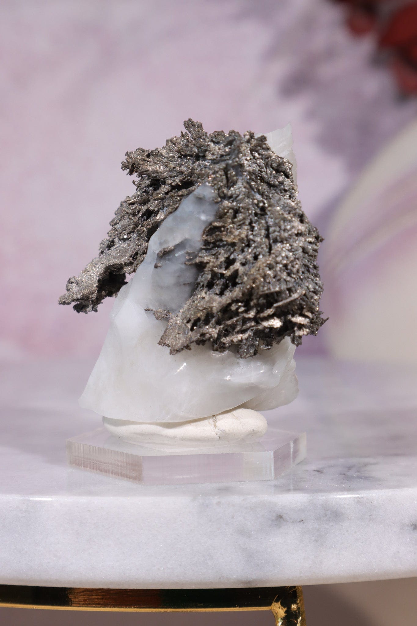 Silver on Calcite Specimen, Sold as Seen Specimen Tali & Loz Crystals