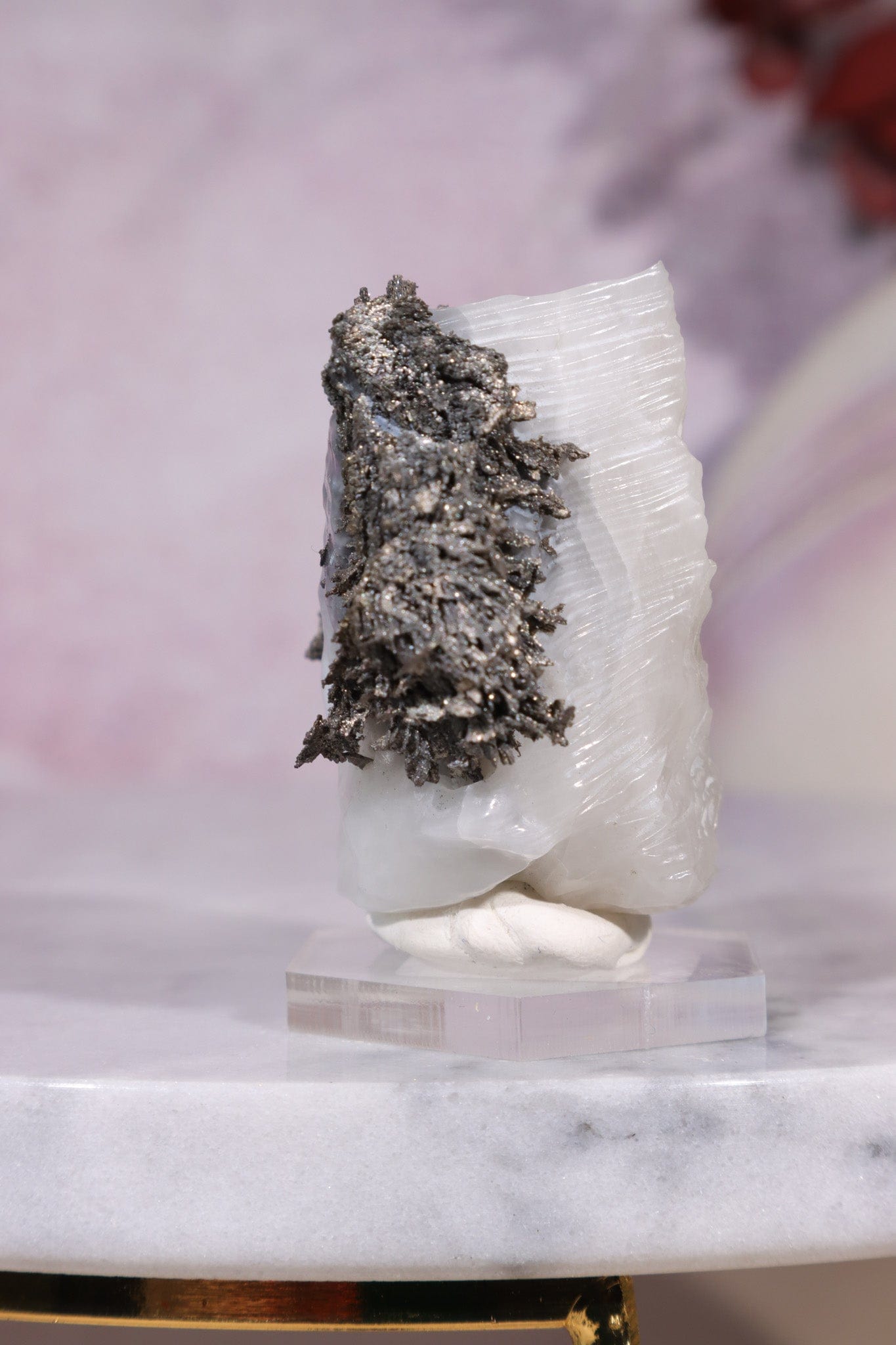 Silver on Calcite Specimen, Sold as Seen Specimen Tali & Loz Crystals