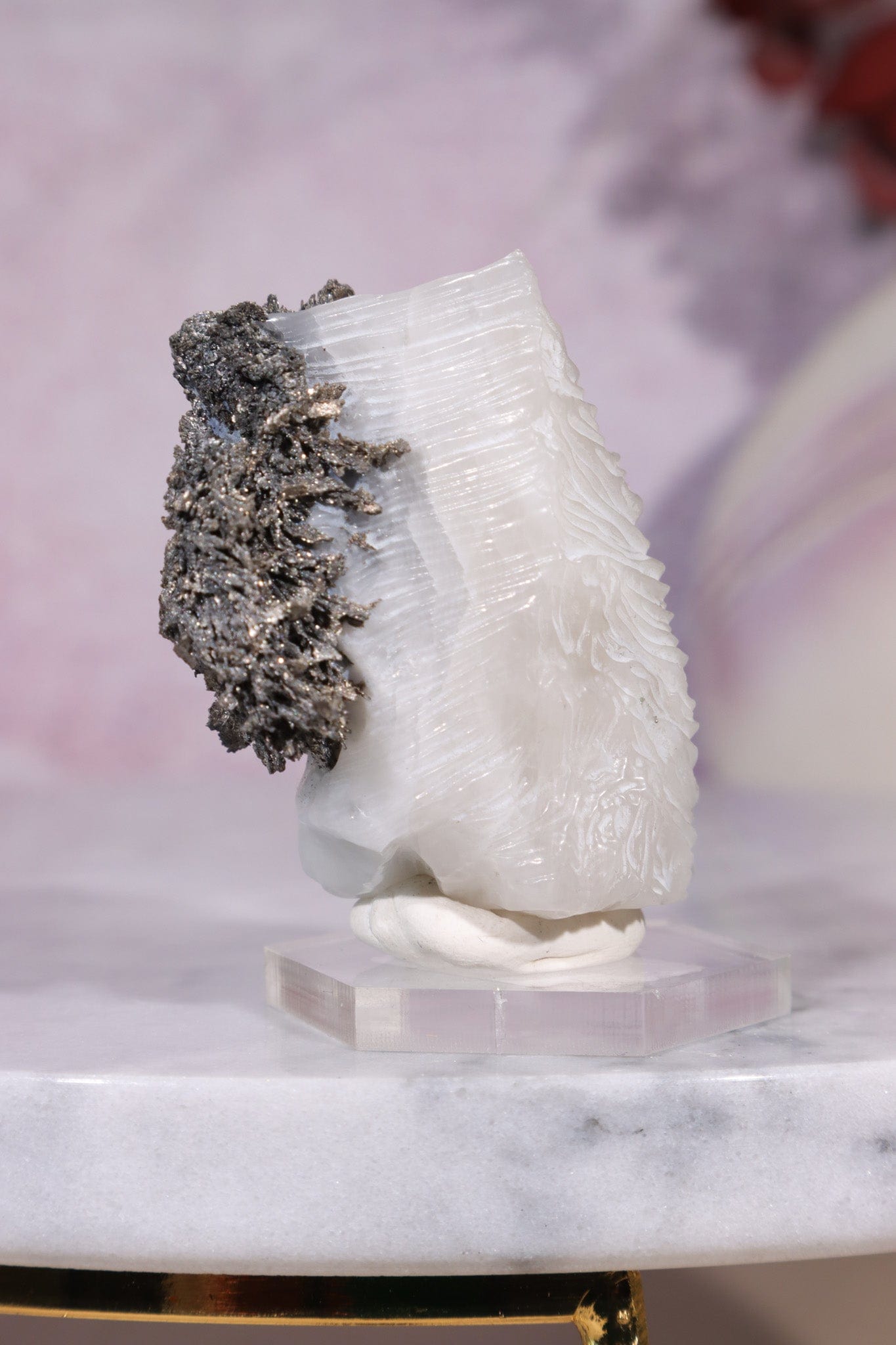 Silver on Calcite Specimen, Sold as Seen Specimen Tali & Loz Crystals