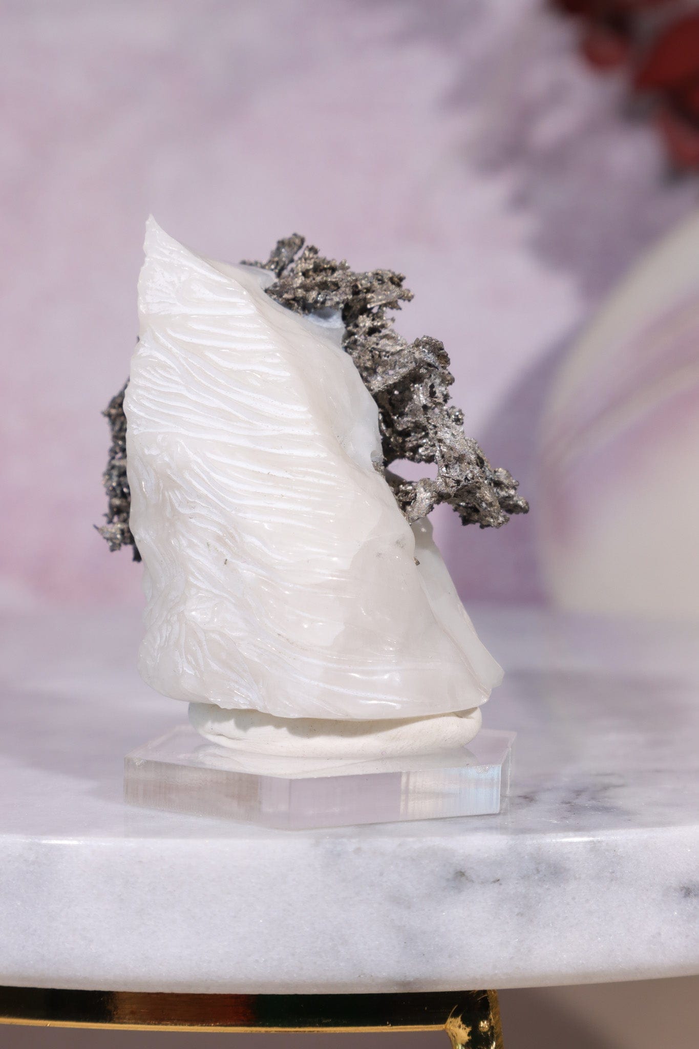 Silver on Calcite Specimen, Sold as Seen Specimen Tali & Loz Crystals