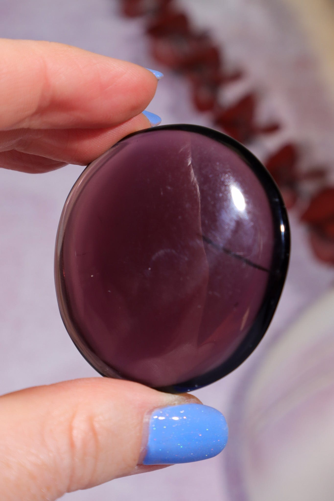 Smokey Fluorite Palmstones 5cm Palmstones Tali & Loz Crystals