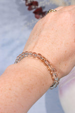 Smokey Quartz Beaded Bracelet (Bead Size 0.6cm) Bracelets Tali & Loz Crystals