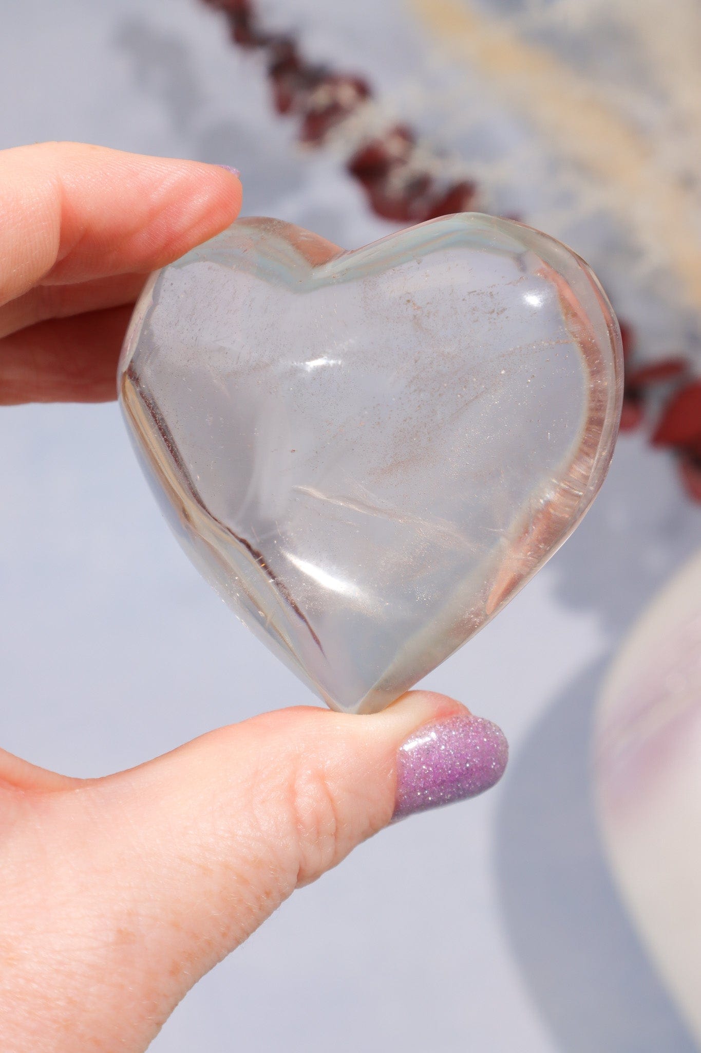 Smokey Quartz Heart Carving, Sold as Seen Hearts Tali & Loz Crystals