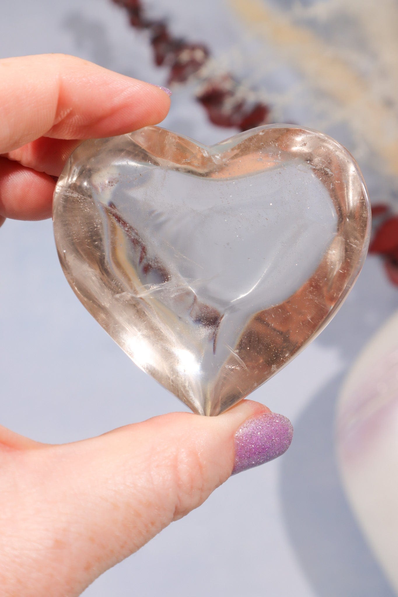 Smokey Quartz Heart Carving, Sold as Seen Hearts Tali & Loz Crystals