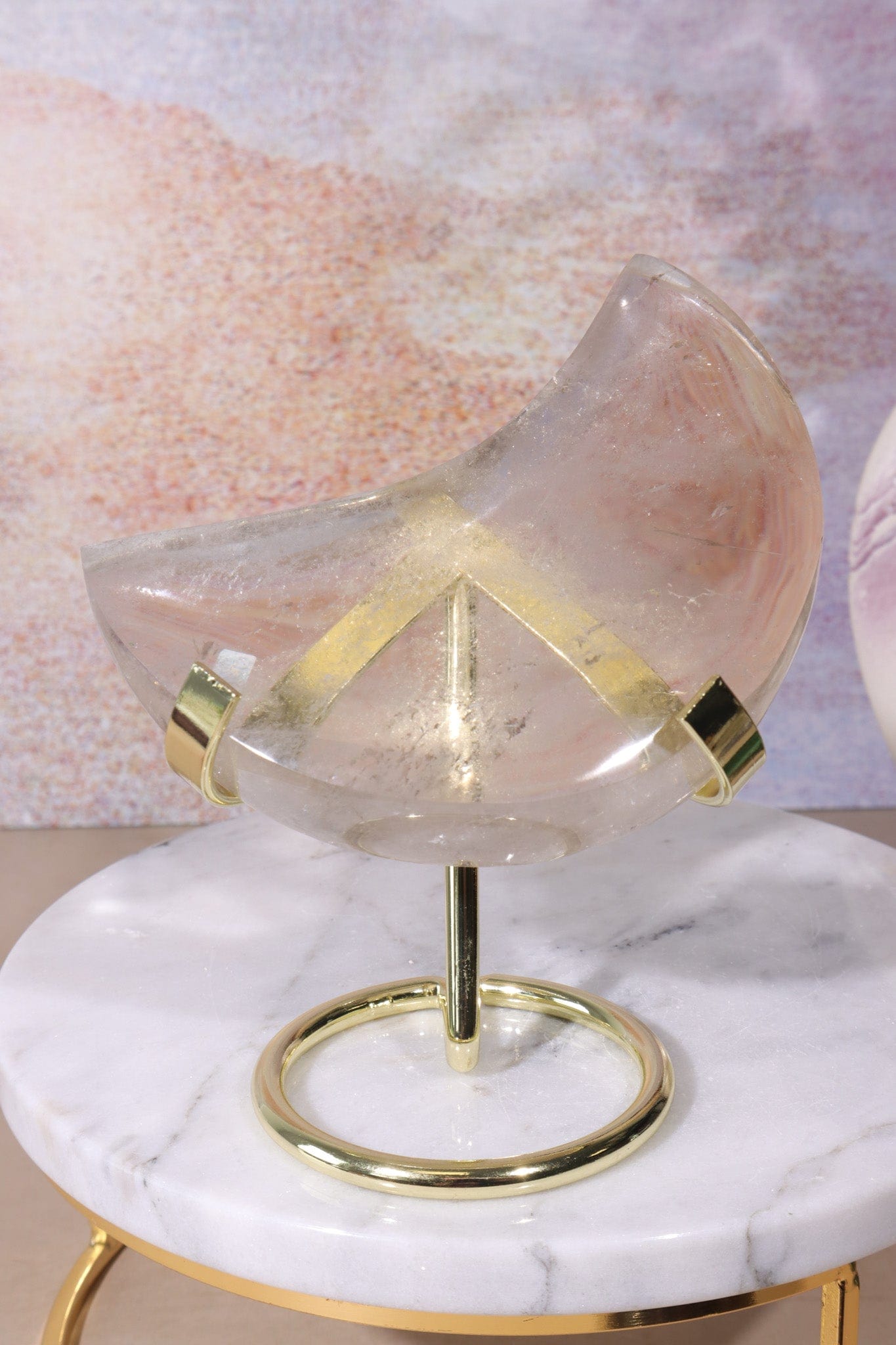 Smokey Quartz Moon Carving , Sold as Seen Moons Tali & Loz Crystals