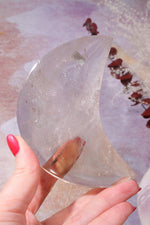 Smokey Quartz Moon Carving , Sold as Seen Moons Tali & Loz Crystals