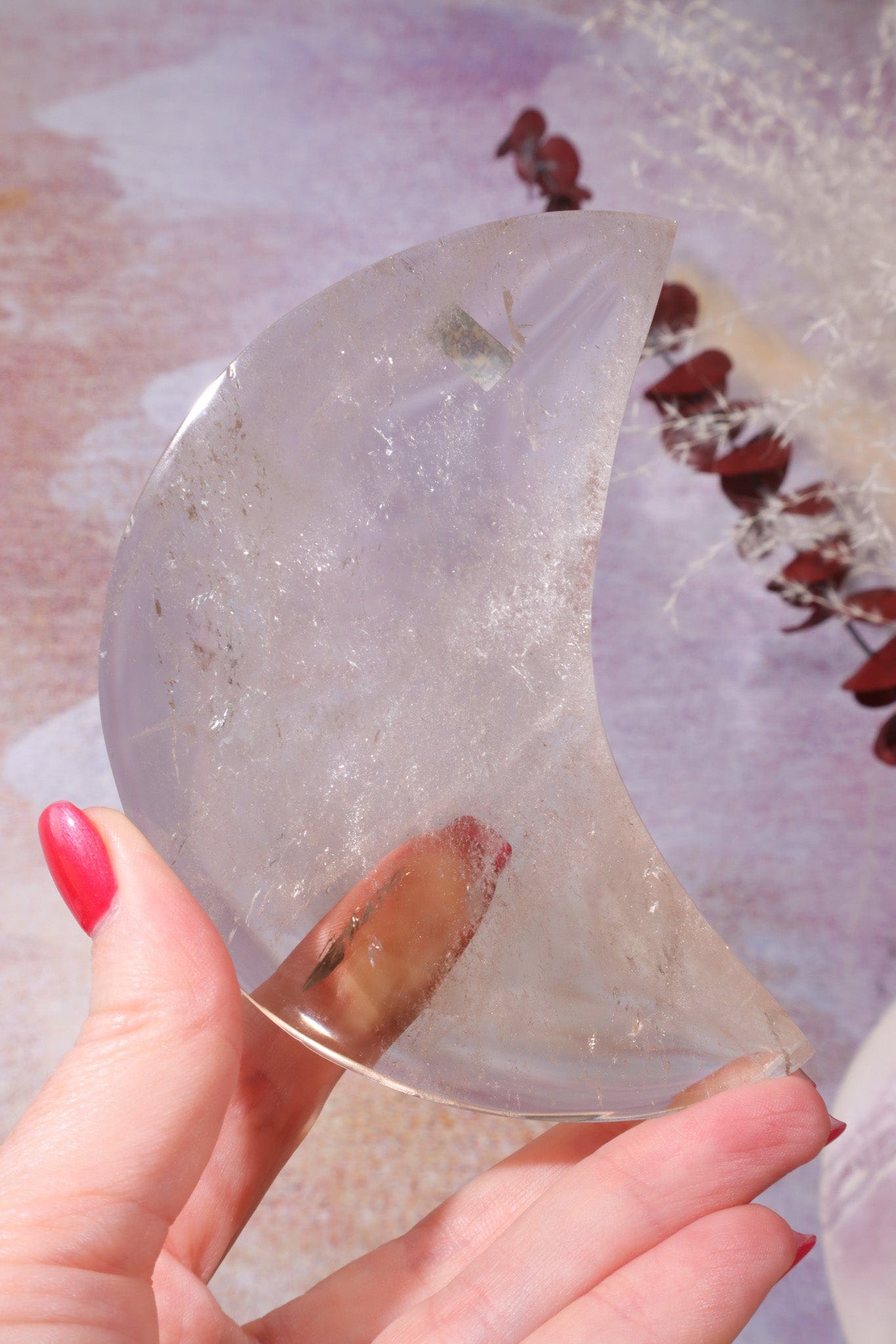Smokey Quartz Moon Carving , Sold as Seen Moons Tali & Loz Crystals